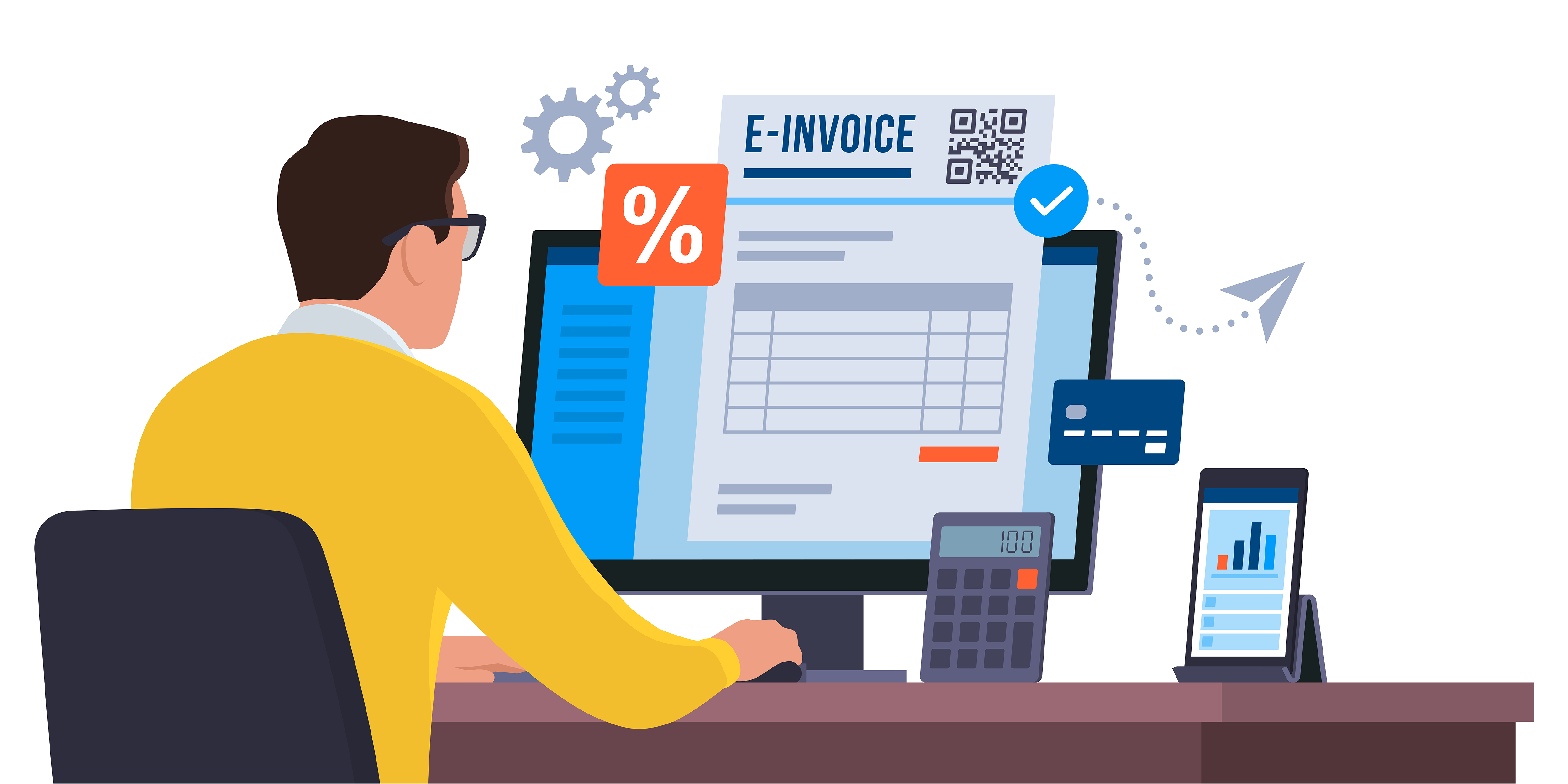 E-invoice and accounting workflow